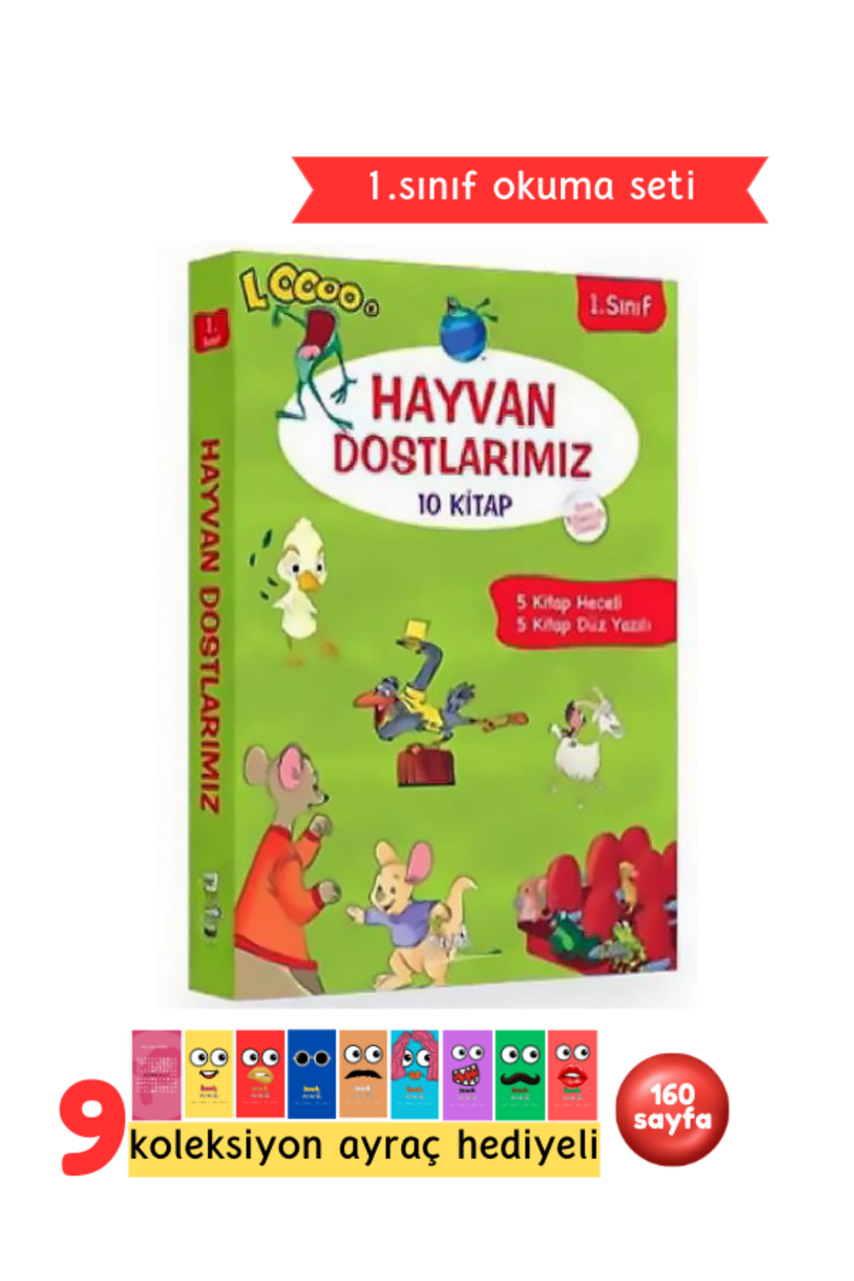 1.Sınıf Hayvan Dostlarımız Okuma Seti 10 Kitap