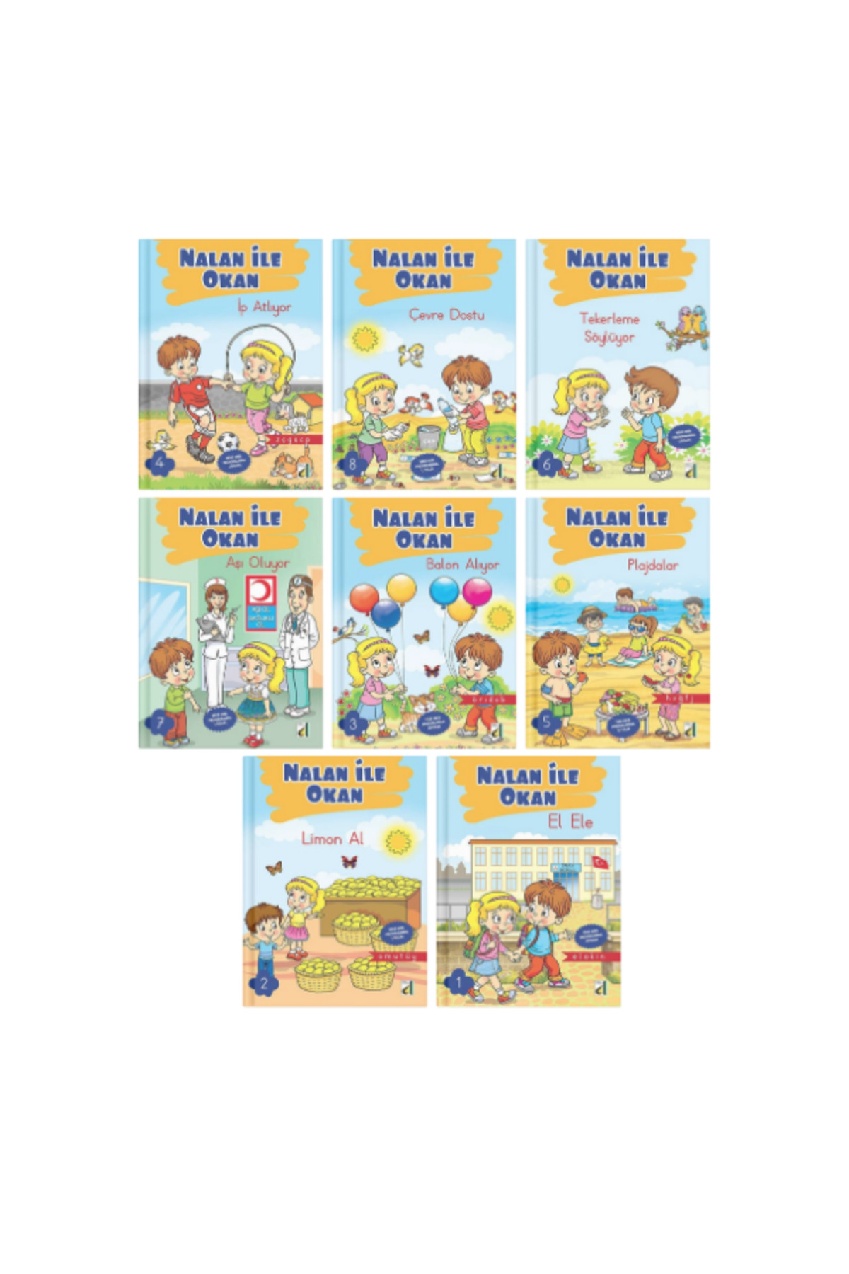 1.Sınıf Nalan İle Okan Okuma Seti 8 Kitap - Görsel 2