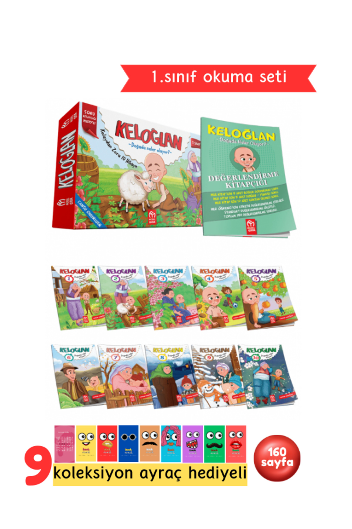 1.Sınıflar İçin Keloğlan - Doğada Neler Oluyor 10 Kitap + Soru Kitapçığı Hediyeli