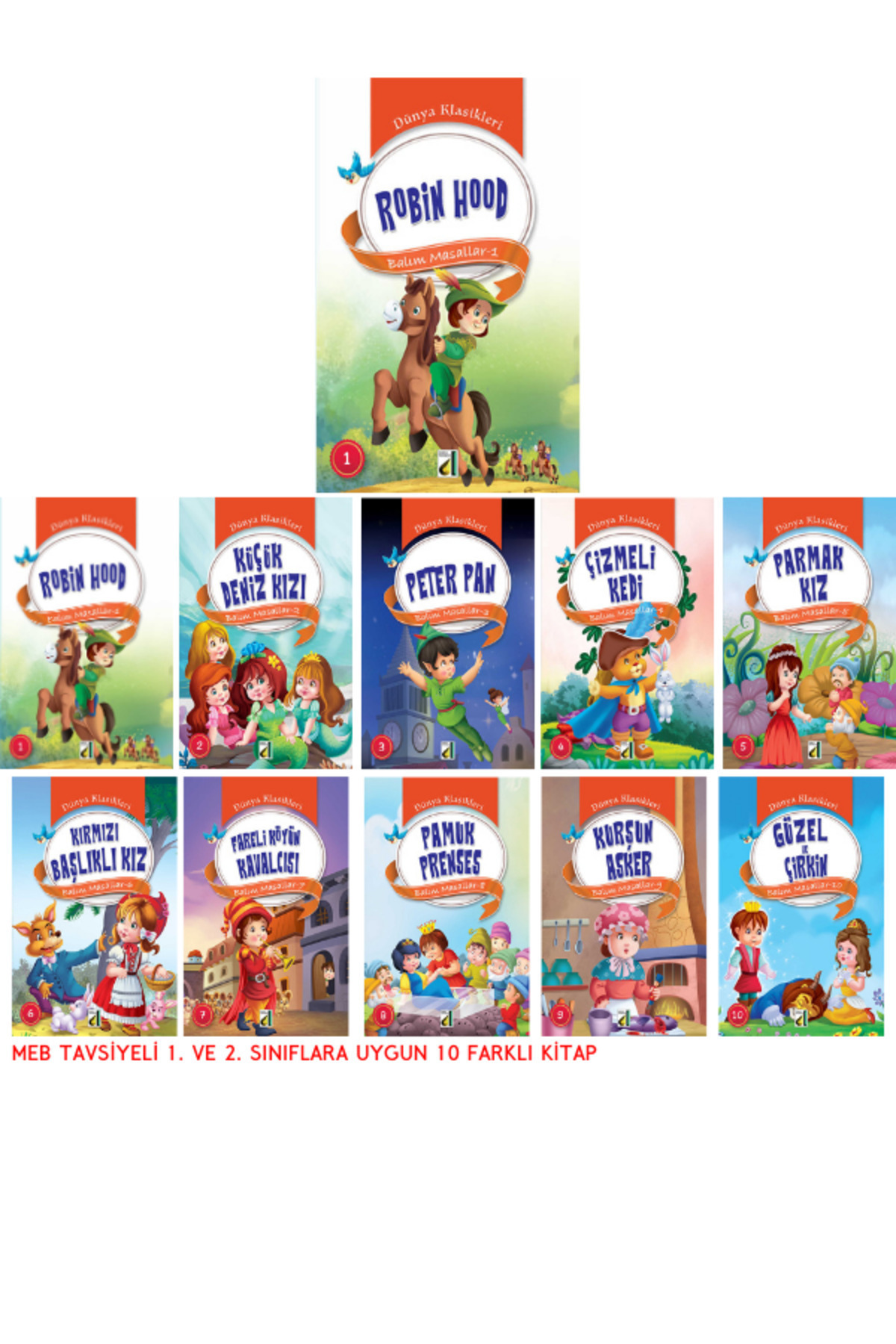 1. ve 2. Sınıf Çocuklar İçin Büyük Boy Dünya Klasikleri Dizisi 10 Cici Kitap - Görsel 2
