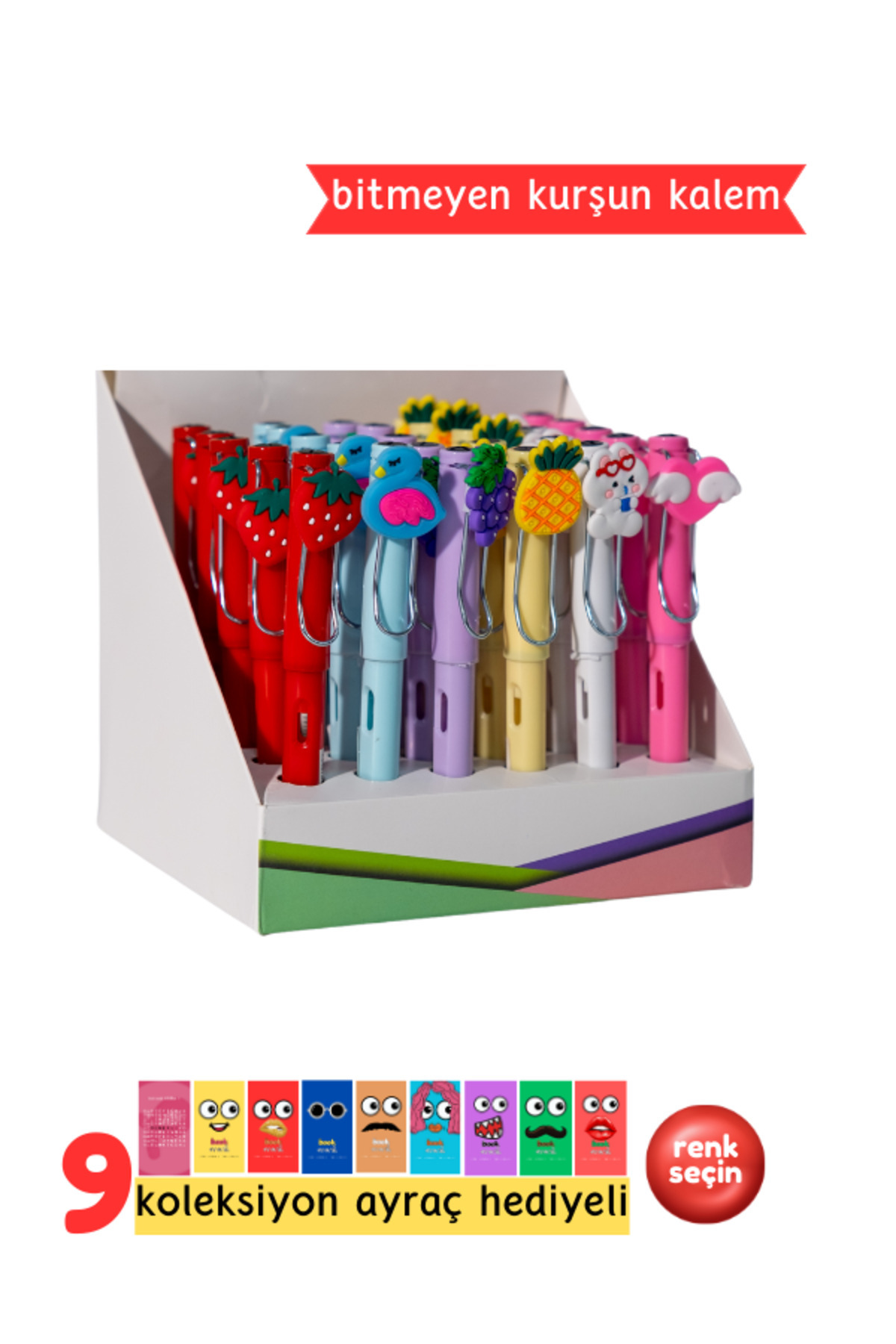 Bitmeyen Kurşun Kalem - Eğlenceli Sonsuz Kalem, Ekonomik Çizim Kalemi (Cok renkli)