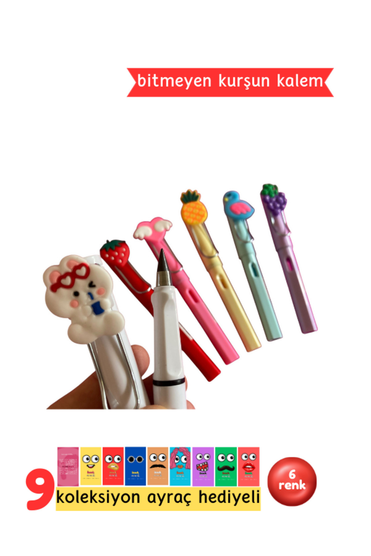 Bitmeyen Kurşun Kalem - Sonsuz Kalem, Ekonomik Çizim Kalemi (Cok renkli)