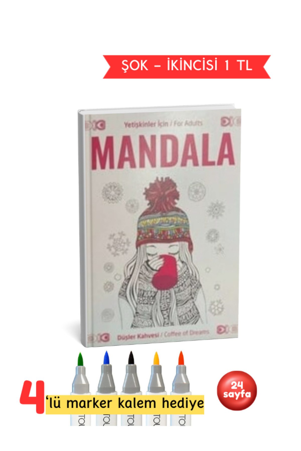Yetişkinler İçin Mandala Düşler Kahvesi Seti - Görsel 4